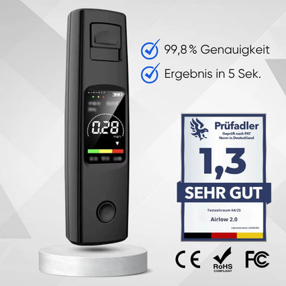 Airlow™ 2.0 - Präziser Alkoholtester für deinen Alltag