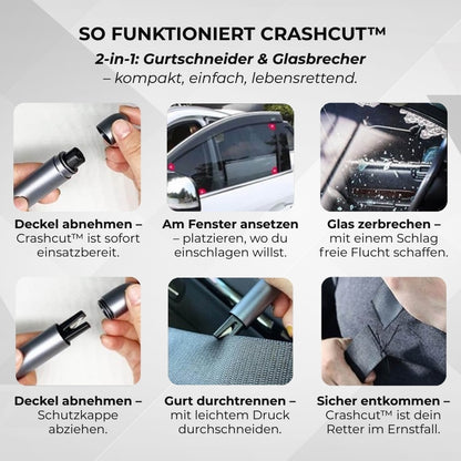Crashcut™ 2.0 - Dein 2-in-1 Lebensretter im Auto