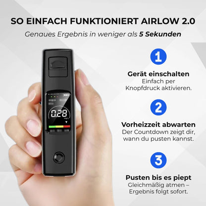 Airlow™ 2.0 - Präziser Alkoholtester für deinen Alltag